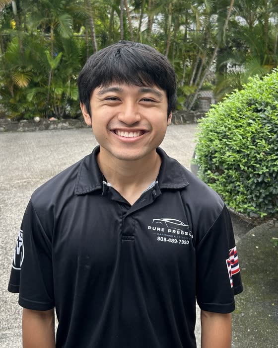 Brennan, detailer at Pure Pressure Hawaii